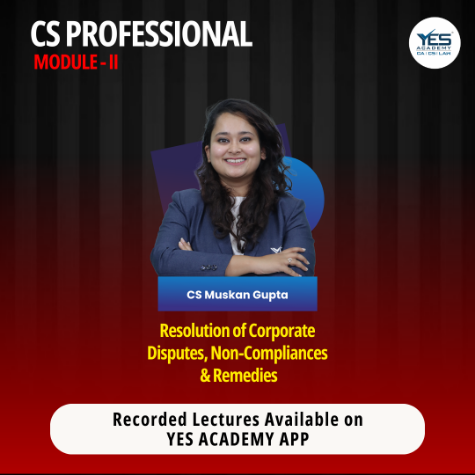Picture of CS Professional - Resolution of Corporate Disputes, Non-compliance & Remedies